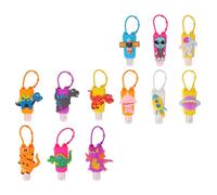 LALADEFIEE 12 pièces Flacons de Voyage Silicone avec Étui Cartoon Bouteilles Vides Portables et Étanches pour Lotion Lot Écologique pour Stockage Cosmétiques Couleur Couleur Aléatoire
