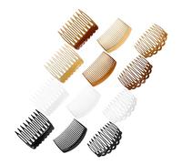 LALADEFIEE 12 pièces Peignes Latéraux Vintage pour Chignon Peignes Plastique Léger Fixation Forte pour Coiffures Ondulées et Mariage Accessoires Femme Polyvalents