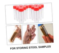 LALADEFIEE 12 pièces Tubes de Prélèvement avec Bouchon à Vis Tubes Analyse Échantillons Jetables pour Stockage et Tests Léger et Pratique pour Usage Domestique et