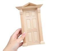 LALADEFIEE 12 pour Maison de Poupée Porte Non Peinte en Bois Polie Accessoire Décoratif Féerique pour Scènes de Jardin et Bricolage Créatif