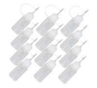 LALADEFIEE 15 pièces Lot Flacons Applicateurs Colle Vides Bouteilles Plastique Souple avec Pointe Aiguille Précise pour Bricolage Quilling DIY Artisanat