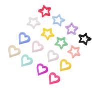 LALADEFIEE 150 Breloques pour Ongles en Résine 3D Colorées Formes Cœur et Étoile Strass Kawaii pour Décoration Manucure DIY Embellissements Légers et Solide Accessoires Nail Art pour