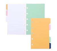 LALADEFIEE 2 Ensembles Intercalaires en Papier Jaune pour Classeur M5 A8 5 Trous, Index Rapide et Marque-pages Détachables pour Recherches et Rapports