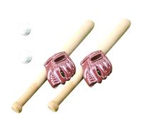 LALADEFIEE 2 Ensembles Miniature Baseball Bat Set Kits with Gloves and Ball for Doll House Accessories Realistic Sports Decoration for Tiny Houses Safe and Creative Playset