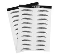 LALADEFIEE 2 feuilles Sourcils Autocollants Simulation Poils Étanches Kit Modelage Réutilisable pour Femmes Imperméables Tampons Sourcils Naturels