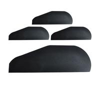 LALADEFIEE 2 Paires Protections Anti-pluie pour Rétroviseurs Latéraux en Alliage D’aluminium, 4 Pièces, Pare-soleil Étanche Noir, Accessoires Extérieurs Universels pour Voiture, Camion et Suv