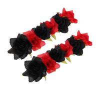 LALADEFIEE 2 Pièces Bandeau Floral Élastique pour Mariage Femme Serre-tête Rose Artificielle Léger et Accessoire Cheveux pour Mariée et Demoiselle Honneur Couronne de Fleurs Festive