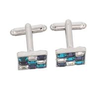 LALADEFIEE 2 Pièces Boutons de Manchette Carrés Colorée pour Chemises à Poignets Français Bijoux Élégants pour Homme Accessoires Tuxedo pour Mariage et Tenue de Travail