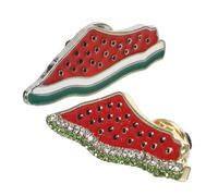 LALADEFIEE 2 pièces Broche Pastèque Émail avec Cristaux Épingle Fruitée Légère et Portable Accessoire Mode pour Femmes et pour Sacs Chapeaux et Vêtements