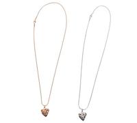 LALADEFIEE 2 Pièces Collier Urne Commémoratif Patte Cœur Acier Inoxydable | Étanche, Léger, Fermeture à Vis Sécurisée, Bijou Souvenir Quotidien, Deuil, Pendentif Élégant