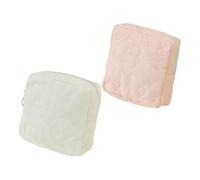 LALADEFIEE 2 pièces de Rangement pour Serviettes Hygiéniques et Petite Trousse avec Fermeture Éclair Pochette Menstruelle Portable pour Femmes Organisateur Pratique pour Voyage et Usage