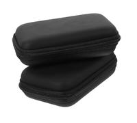 LALADEFIEE 2 pièces Étui de Transport Micro sans Fil Coque Rigide Choc avec Zip Pochette de Rangement Portable pour Microphone Câble USB et Accessoires Protection Légère