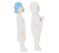 LALADEFIEE 2 pièces Figurines Miniatures Médecins Modèles Miniatures Humains pour Décoration Paysagère Jouets Petites Personnes Ornements Réalistes pour DIY et Mini Maisons