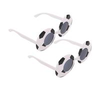 LALADEFIEE 2 Pièces lunettes de football coupe du monde fournitures de fête de football Lunettes ornements décoratifs à la maison articles de fête