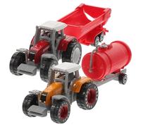 LALADEFIEE 2 pièces Modèle Tracteur Agricole Inertiel pour Garçon Fille Voiture Miniature et Ludique pour Tout-Petits Jeu Éducatif de Camion de Ferme Simulé