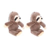 LALADEFIEE 2 Pièces Porte-clés Peluche Paresseux Mignon Pendentifs Doux pour Sacs à Dos Porte-clés et Filles Cadeau Original et Décoratif
