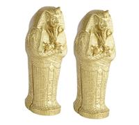 LALADEFIEE 2 pièces Sarcophage Égyptien en Résine Lot de Décorations Artisanales pour Bureau et Maison Modèle Ancien et Réaliste Ornement Créatif pour Ambiance Festive
