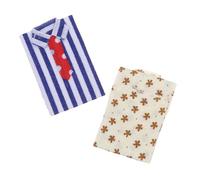 LALADEFIEE 2 Pièces Scale Tiny Fabric Dollhouse Clothing for Male Dolls Versatile Mini Wardrobe Accessories for Bjd Figures and Diorama Displays