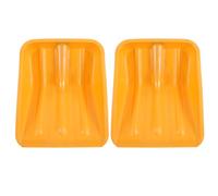 LALADEFIEE 2 têtes de Pelle de Rechange - Lame d'outil de Jardinage Robuste pour Creuser, trancher, bêcher, Camping, Charbon, volaille, céréales, allée de Voiture (Orange)