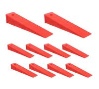 LALADEFIEE 20 Pièces Cales D'installation de Porte Rouges en Pp pour Nivellement Rapide et Support Fiable, Entretoises Empilables pour Cadres et Portes en Milieu Professionnel