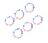 LALADEFIEE 24 pièces Bracelets pour Garçon Fille Acrylique Étoile à Cinq Branches et Léger Bijoux Mode pour Filles Faciles à Mettre et Retirer Cadeau Anniversaire et Fête