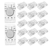 LALADEFIEE 24 Pièces Porte-badge Moderne en Abs avec Aimant Robuste, Compact et Antidérapant, pour École et Salle de Classe, Support Plastique pour Carte D'identité