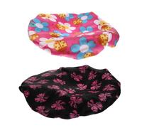 LALADEFIEE 2pièces Bonnets De Bain Pour Garçon Fille Satin Imprimé Chapeaux De Douche Étanches à Large Bord Pour Confort Optimal Design Réversible Convient Aux Garçon Fille