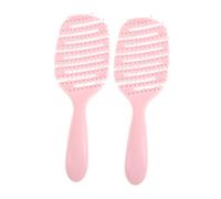 LALADEFIEE 2pièces Brosse Anti-statique Courbée Ventilée Peigne De Massage Pour Démêler Les Cheveux Outil Pratique Pour Types De Cheveux Utilisation Humide Et Sèche
