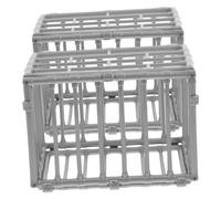 LALADEFIEE 2pièces Mini Cage Plastique Décorative Mini Cage De Rangement pour Figurine à Monter Soi-même pour Loisirs Créatifs