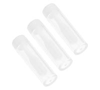 LALADEFIEE 3 ensembles Bâton Silicone pour Lentilles de Contact Blanc Outil Réutilisable pour Manipulation Sûre des Lentilles Souples Rigides et Colorées avec Tube de Rangement Transparent