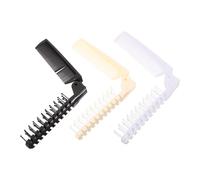 LALADEFIEE 3 pièces Brosse à Cheveux Pliante Compacte Peigne Pliable Résistant pour Coiffure Portable Doux pour Cheveux Confortable à Tenir Facile à Nettoyer Noir Beige et Blanc