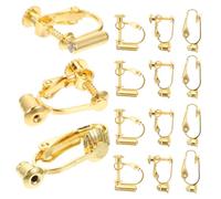 LALADEFIEE 30 pièces Convertisseurs Boucles Oreilles U-forme Réglables Accessoires DIY Cuivre Résistant Bases Fermoirs Non Percés Confortables et Durables