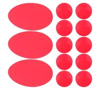 LALADEFIEE 30 Pièces Film de Remplacement Solide et Auto-adhésif Rouge en Pet Rond pour Éclairage D'ambiance pour Spots LED et Suspensions, pour Espaces de Restauration et Spectacles