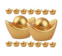 LALADEFIEE 30 pièces Lot de Mini Répliques Dorées Accessoires Miniatures pour Scènes et Décoration Intérieure Symboles de Richesse pour Maison et Micro-paysages