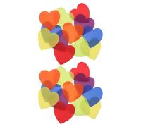 LALADEFIEE 30 Pièces Marqueurs de Tapis en Nylon de Cœur pour Garçon et Filles, Faciles à Utiliser, Soutien des Compétences Motrices Fines, pour Activités en Salle de t Jeux
