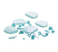 LALADEFIEE 30 Pièces Resin Ice Cubes for Dollhouse Winter Scenery Artificial Ice Pieces for Arctic Landscape Model and Water Features Decor