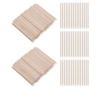 LALADEFIEE 300 Pièces 300 Bâtonnets à Ongles en Bois de Bouleau 15 CM Outils Manucure Pédicure Double Face pour Repousser Cuticules, Nettoyer Ongles et Ponçage Accessoires Jetables pour Usage