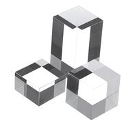 LALADEFIEE 3pièces Support De Présentation Acrylique Transparent Lot De Cubes Carrés Pour Affichage De Bijoux Et Objets Art