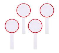 LALADEFIEE 4 Panneaux de Notation Effaçables à Sec Rouge en Mousse, 4 Pièces, Réutilisables et Fiables pour Vote et Jury