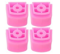 LALADEFIEE 4 Pièces Accessoire de Frein à Patin en Caoutchouc Rose | Compatibilité, Arrêt Rapide et Contrôle Renforcé, pour Adultes et Garçon et Filles, Visibilité Accrue