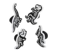 LALADEFIEE 4 pièces Broche Dinosaure Squelette Alliage Épingles Boutonnière Mode Chic Décoration Vintage pour Sac Écharpe Manteau Cadeau Femme et Homme