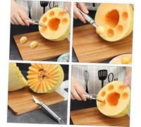LALADEFIEE 4 Pièces Couteaux Acier Inoxydable pour Sculpture et Coupe Melon Multifonctions Cuillères à Melon pour Fruits