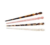 LALADEFIEE 4 pièces Épingles Chignon Femme Lot de Classiques Couleurs Douces Accessoires Coiffure Légers et Durables Pinces Chignon pour Cheveux Mi-longs à Longs Cadeau Élégant pour Femme