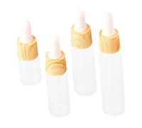 LALADEFIEE 4 Pièces Flacon Compte-gouttes Verre Pour Huile Essentielle Flacon Essence Verre De Voyage Et Sous-emballage