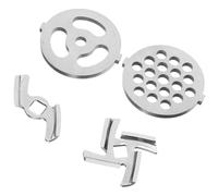 LALADEFIEE 4 Pièces Kit Disques et Lames de Remplacement à Viande en Acier Inoxydable, Accessoires Robustes pour Coupe-Viande Électrique, Facile à Installer, pour Usage Domestique Cuisine