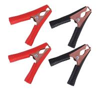 LALADEFIEE 4 pièces Pinces de Batterie Cuivre Plaqué Pinces Maintien Charge Moto et Bateau Clips Crocodile Multifonctions pour Connexions Automobiles Sécurisées