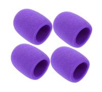 LALADEFIEE 4 pièces Protège-microphone Mousse Lavable Bonnette Anti-vent Épaisse Protège-brise Antichoc pour Micro Main Accessoires Studio et Ktv Protection Antidérapante et Résistante