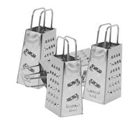 LALADEFIEE 4 pièces Râpe à Fromage Inox Faces Manuelle Compacte Multifonction Légère et Stable pour Cuisine et Extérieur