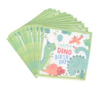 LALADEFIEE 40feuilles Serviettes Dinosaure Vert pour Fête Anniversaire Garçon Fille Lot de Décoration Cartoon pour Fournitures de Fête et Cadeaux Anniversaire