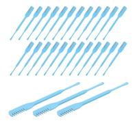 LALADEFIEE 48 Pièces Kit Coupe-poils Nez Manuel Double Tête Bleu Outil Réutilisable Sûr pour Enlever Poils Nez et Cire Oreilles Voyage Compacte